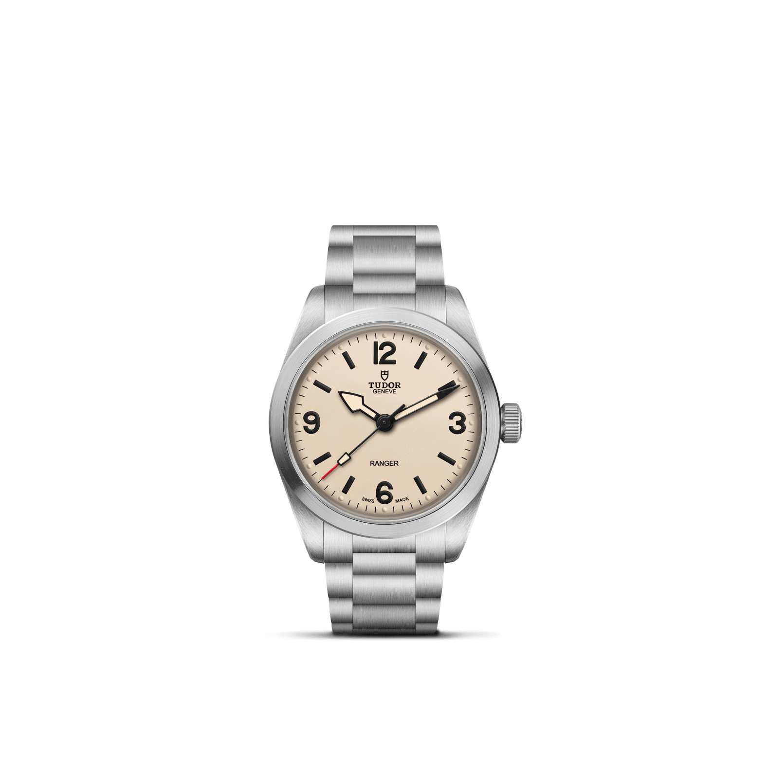 Tudor Ranger mit 36 Millimeter-Edelstahlgehäuse, Edelstahlband und sandfarbenem Zifferblatt