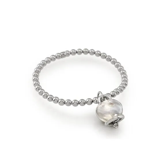 Chantecler Et voila Campanelle Armband aus Silber mit bergkristallfarbenem Harz und Diamant