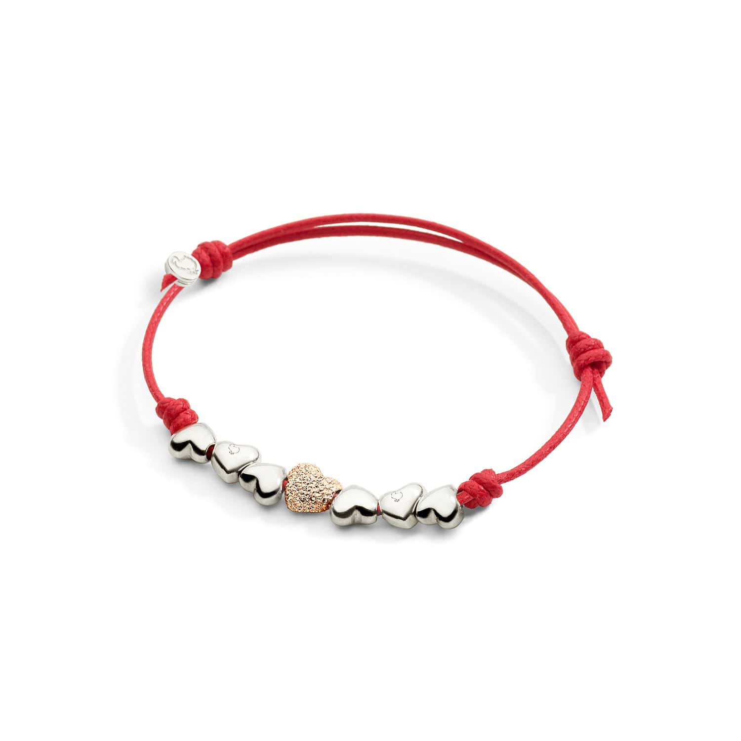 Dodo Textilband mit Komponenten aus Silber und Roségold