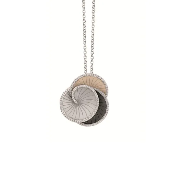 Annamaria Cammilli Hypnose Collier aus 18 Karat in drei Farbnuancen mit Brillanten