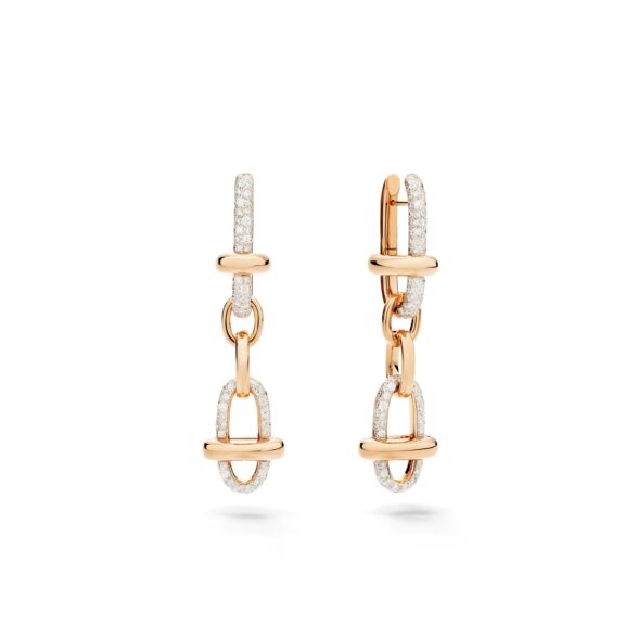 Pomellato Iconica Ohrschmuck aus Roségold mit Brillantpave