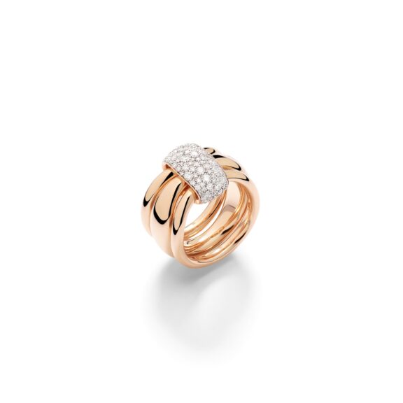 Pomellato Together Ring aus 18 Karat Rosegold mit Diamanten