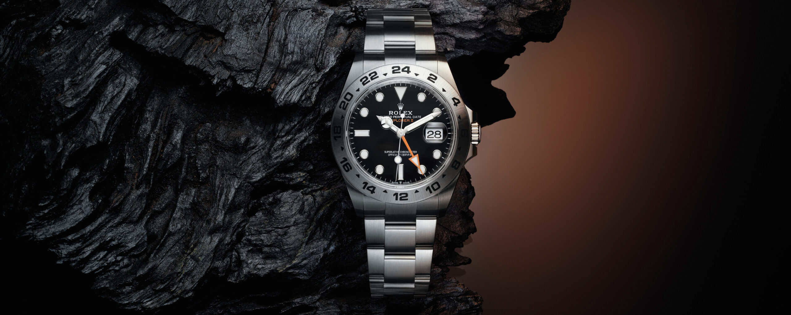 Die Rolex Explorer 2 mit schwarzem Zifferblatt bei Juwelier S.M.Wild