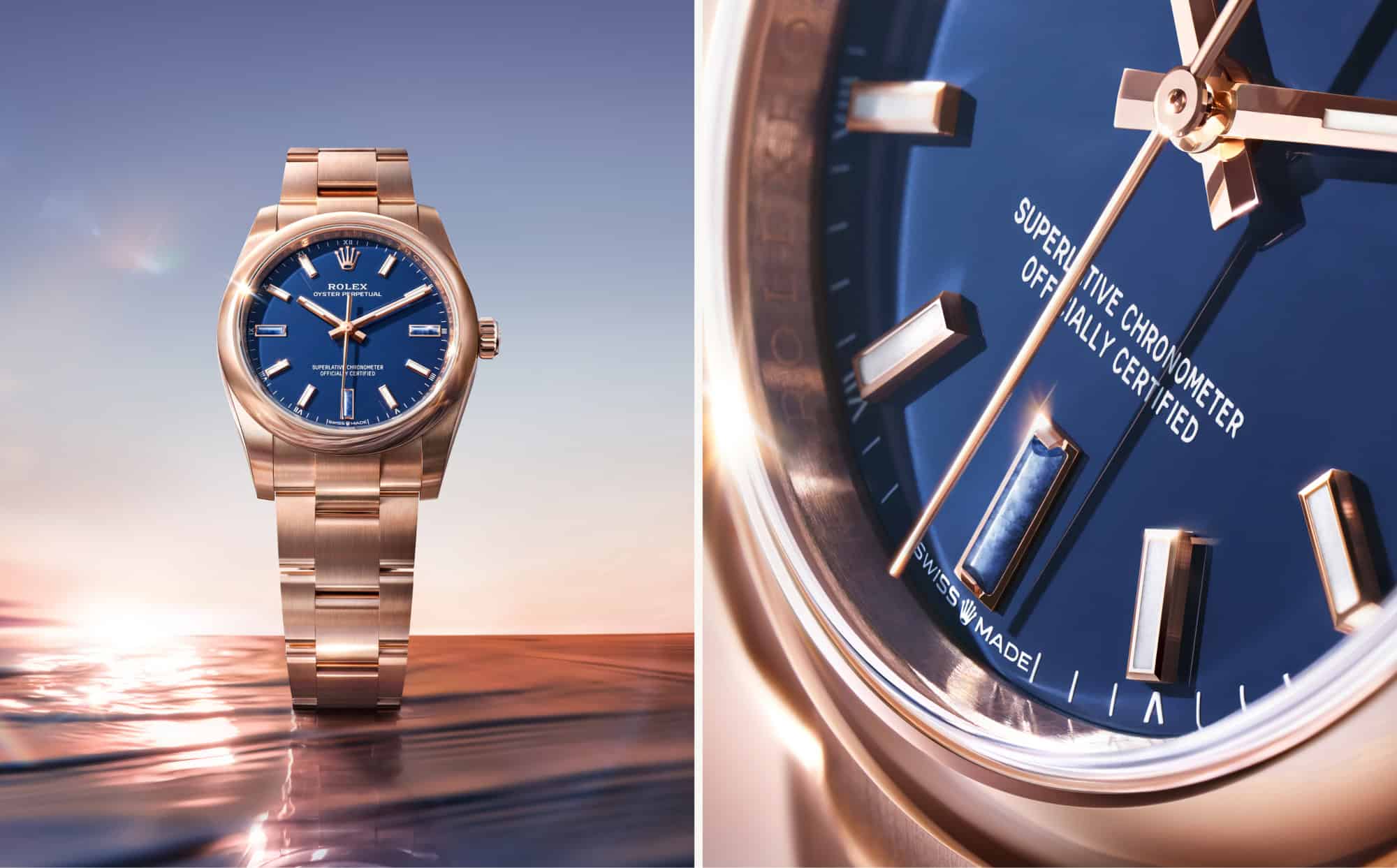 Die neue Rolex Oyster Perpetual 28 und 34 mit ihrem Gehäuse aus Roségold