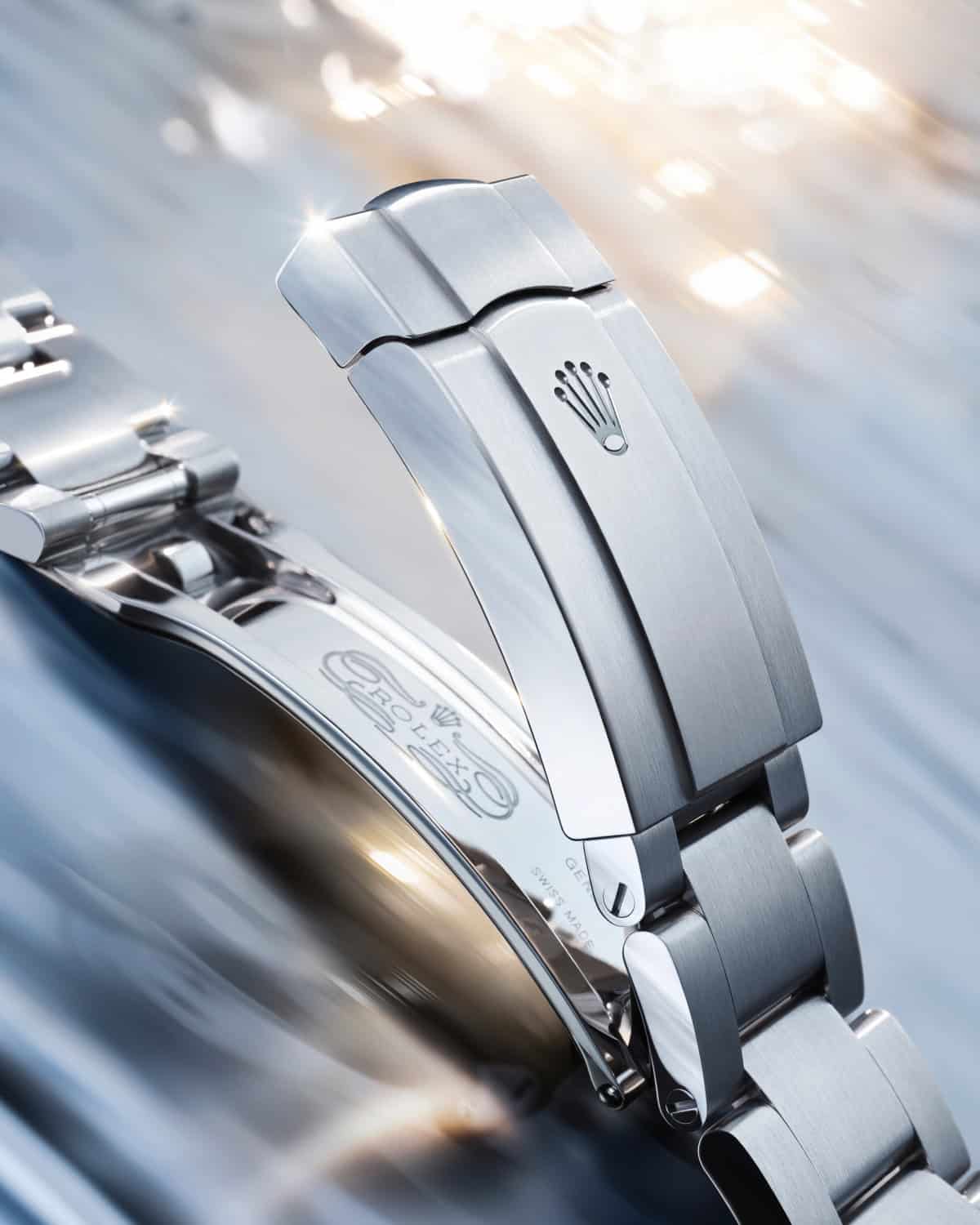 Die Oyster-Schließe der neuen Rolex Oyster Perpetual