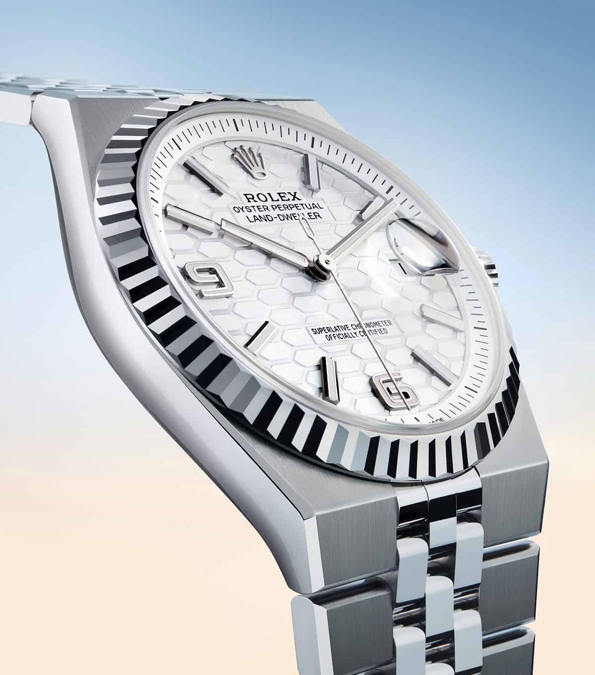 Das Zifferblatt der Rolex Land-Dweller