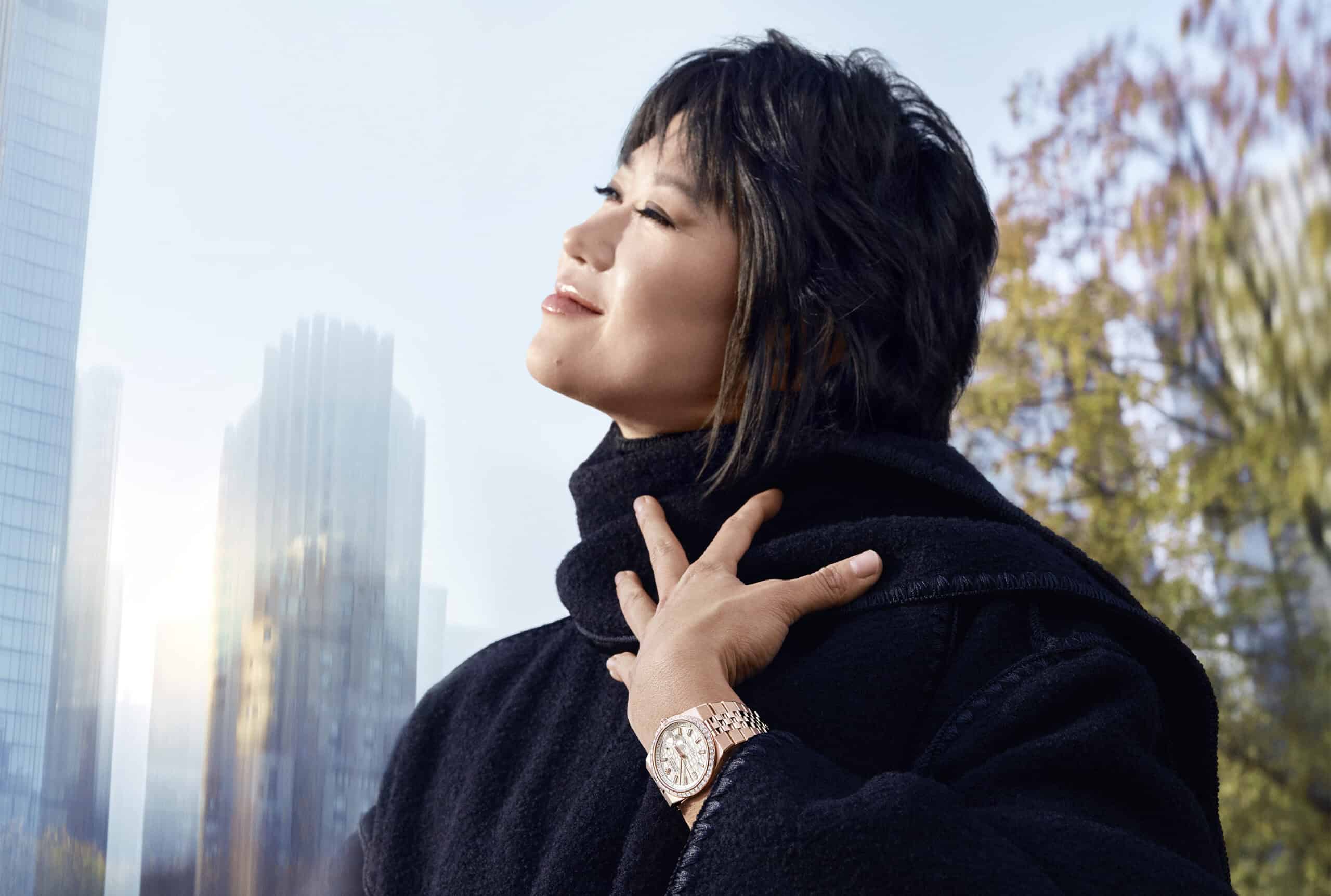 Die Pianistin Yuja Wang Ywang mit der Rolex Land-Dweller