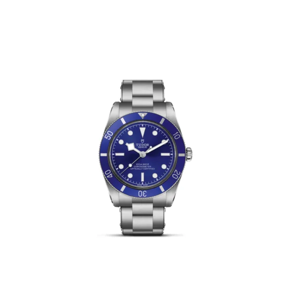 Tudor Black Bay Fifty-Four mit Gehäuse und Band aus Edelstahl und blauem Zifferblatt