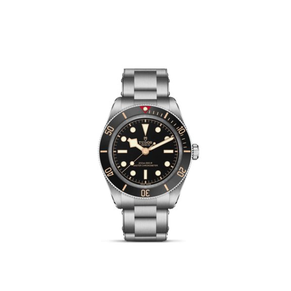 Tudor Black Bay 58 mit Gehäuse und Band aus Edelstahl und schwarzem Zifferblatt