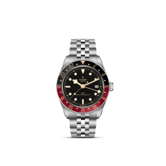 Tudor Black Bay 58 GMT mit Gehäuse und fünfreihigem Band aus Edelstahl und schwarzem Zifferblatt