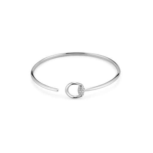 Horsebit Armschmuck von Gucci aus 18 Karat Weißgold mit Diamanten