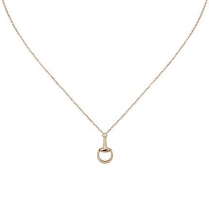 Gucci Horsebit Collier aus 18 Karat Roségold mit Diamant