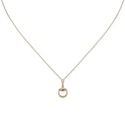 Gucci Horsebit Collier aus 18 Karat Roségold mit Diamant