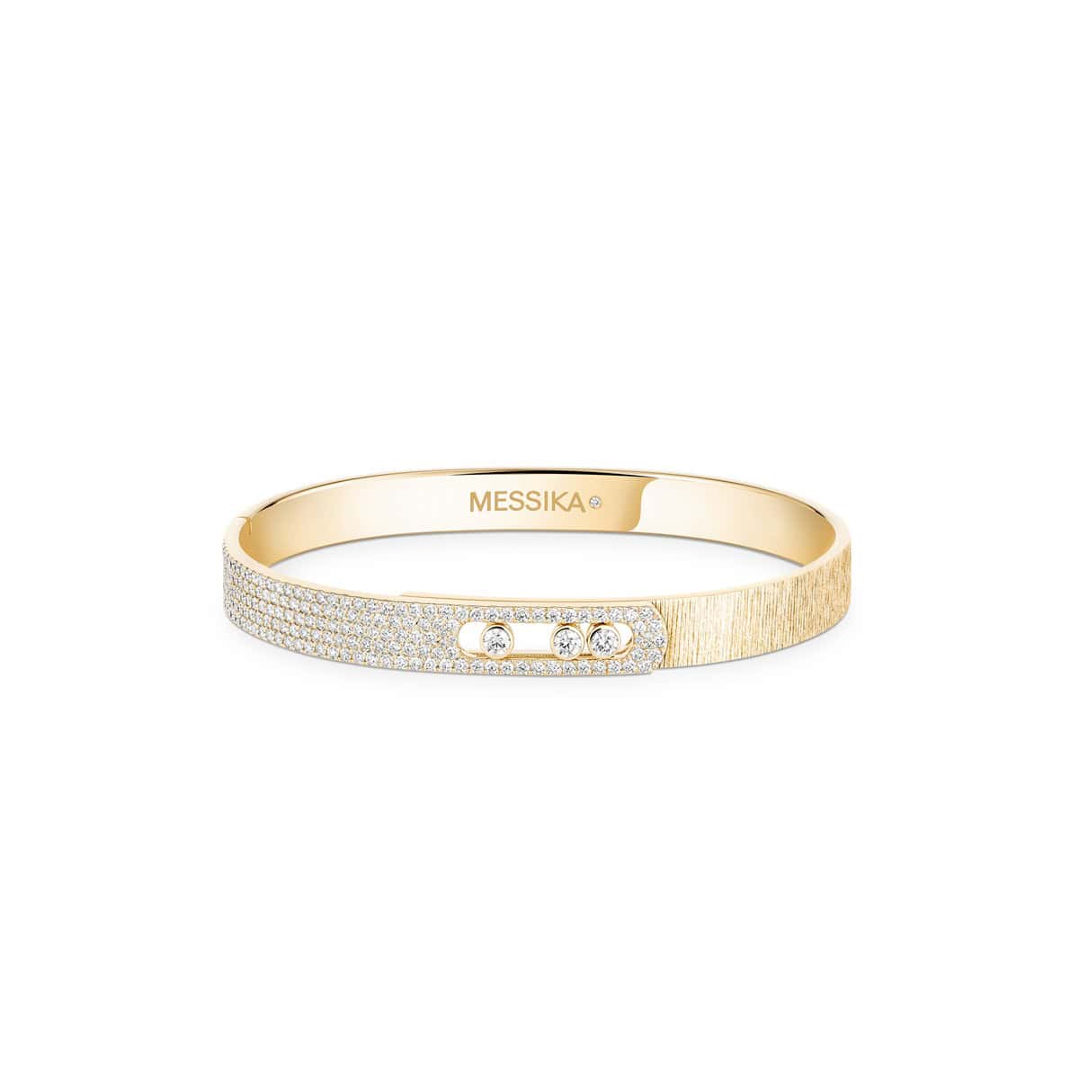 Messika Move Noa Cisele Armreif aus Gelbgold und Diamanten