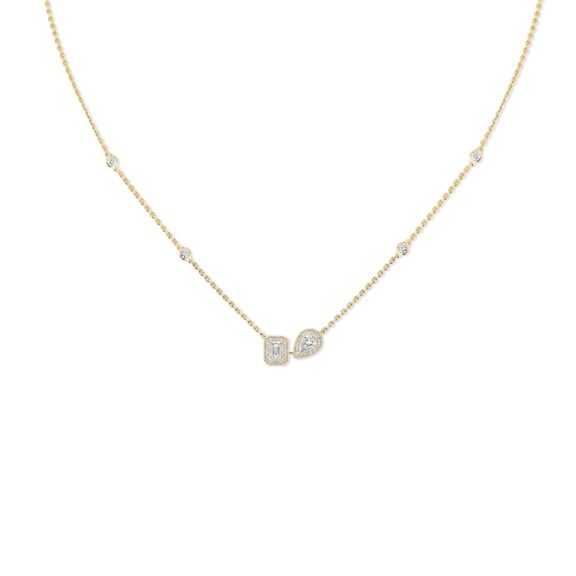 Messika My Twin Collier aus Gelbgold und Diamanten