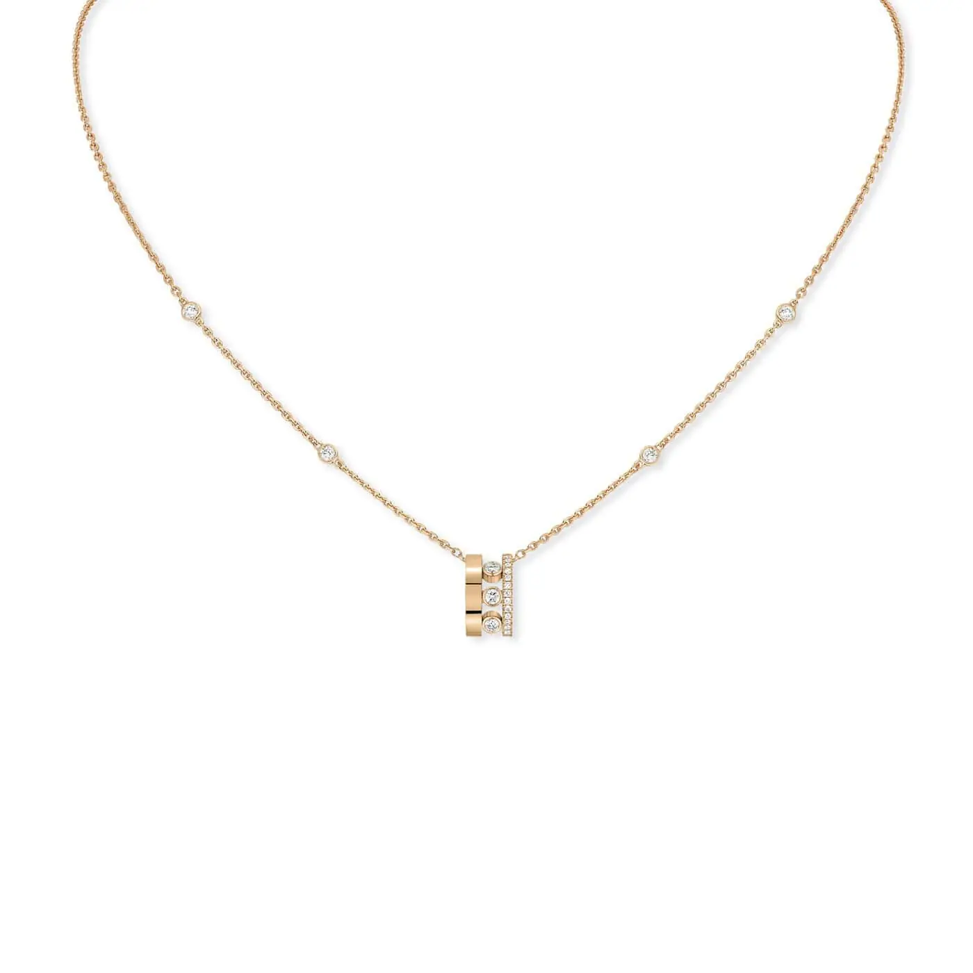 Messika Move Romane Collier aus Roségold und Diamanten