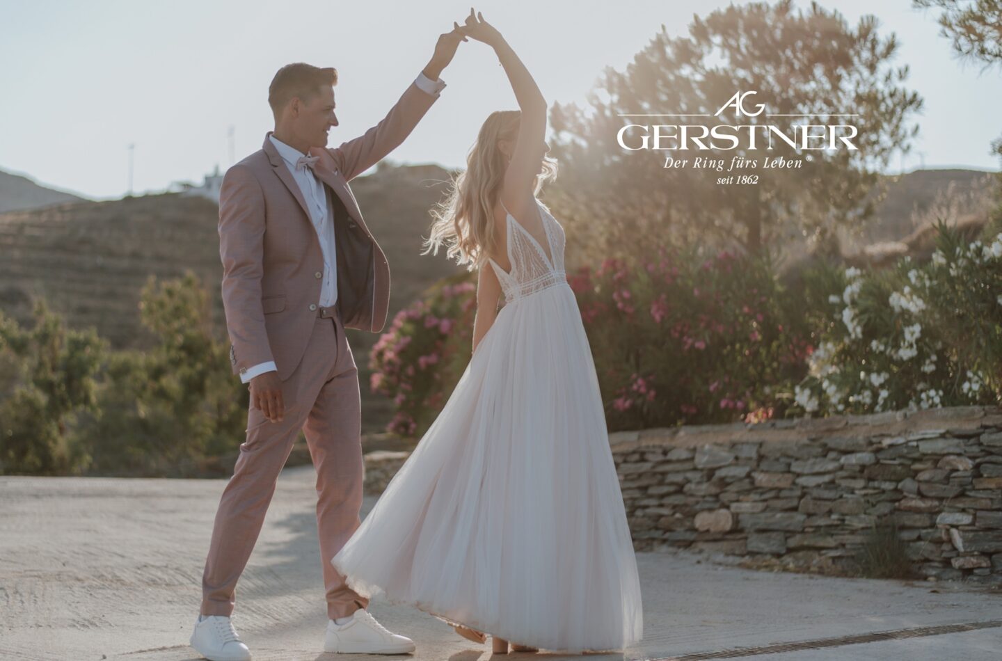Hochzeitspaar mit Eheringen von August Gerstner