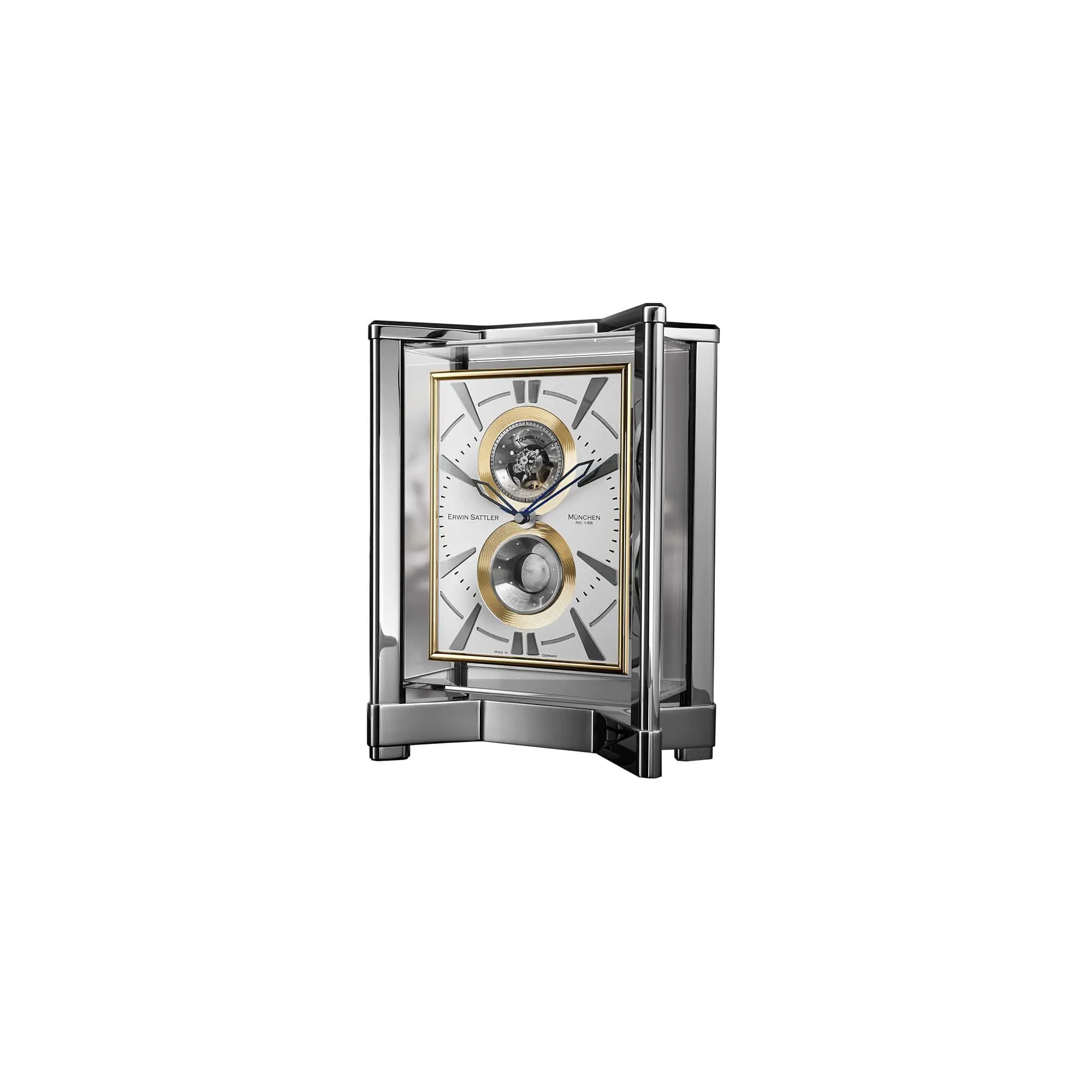 Tischuhr Opus Moon Tourbillon von Erwin Sattler