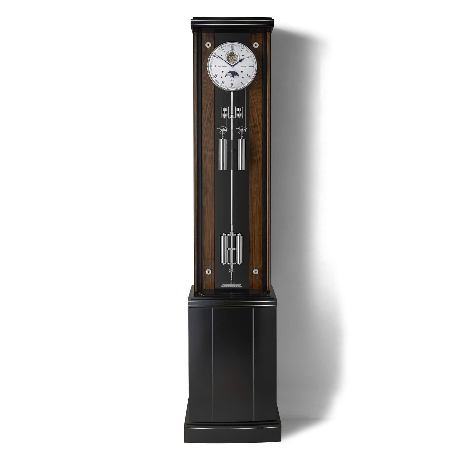 Standuhr Troja Sonata M 2 von Erwin Sattler mit Uhrenbeweger und Safe