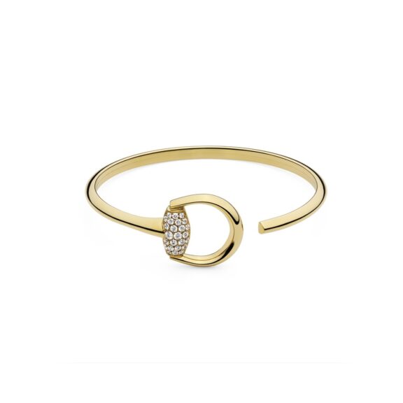 Horsebit Armschmuck von Gucci aus 18 Karat Gelbgold und Diamanten