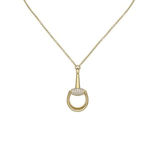 Gucci Horsebit Collier aus 18 Karat Roségold mit Diamant
