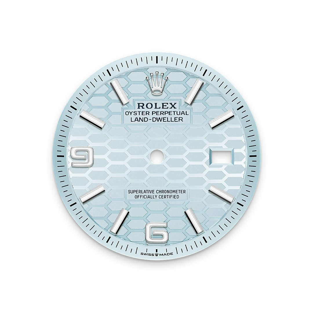 Eisblaues Zifferblatt