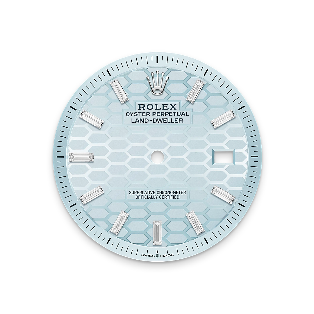 Eisblaues Zifferblatt