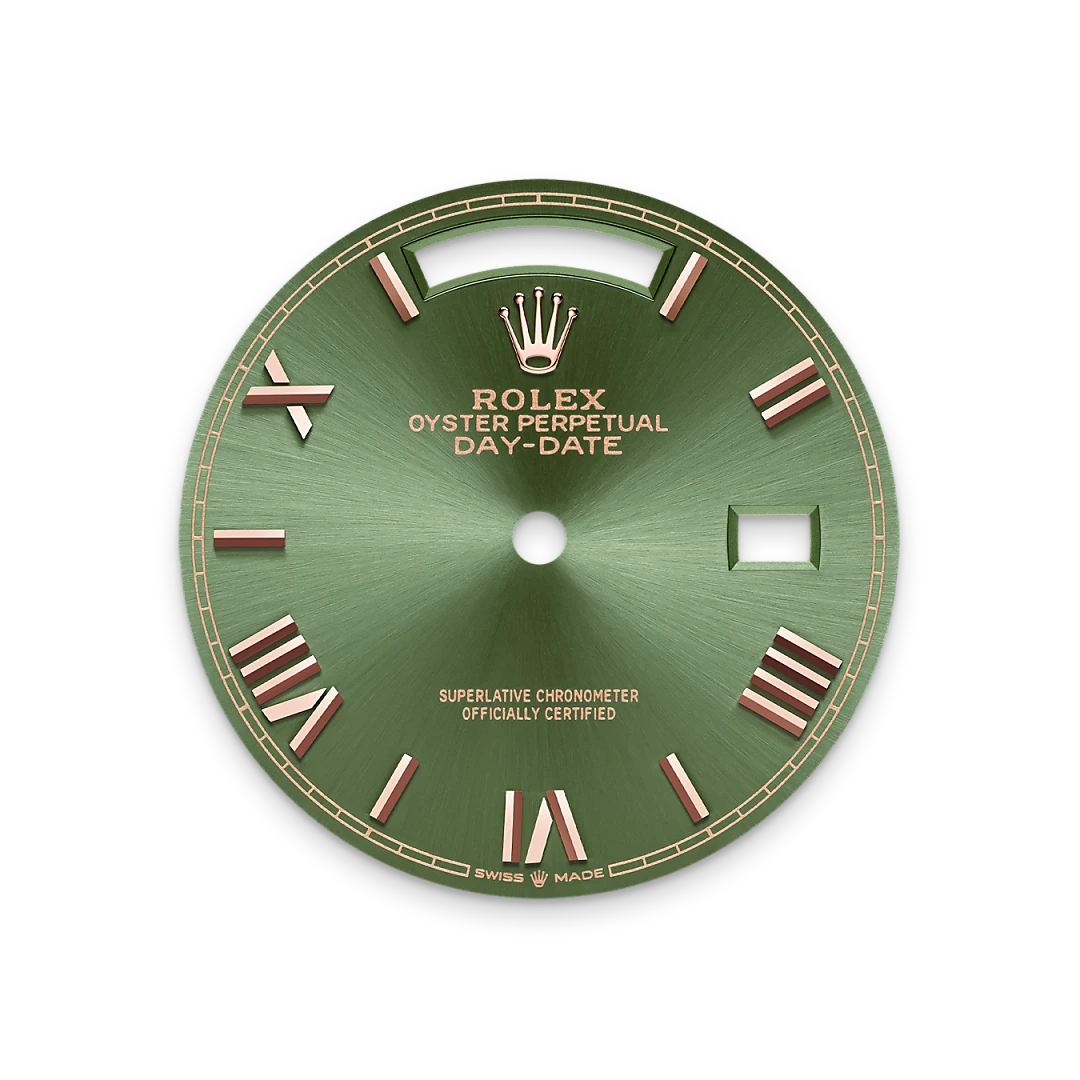 Olivgrünes Zifferblatt