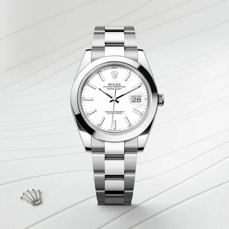 Rolex Datejust in Edelstahl Oystersteel, Frontansicht