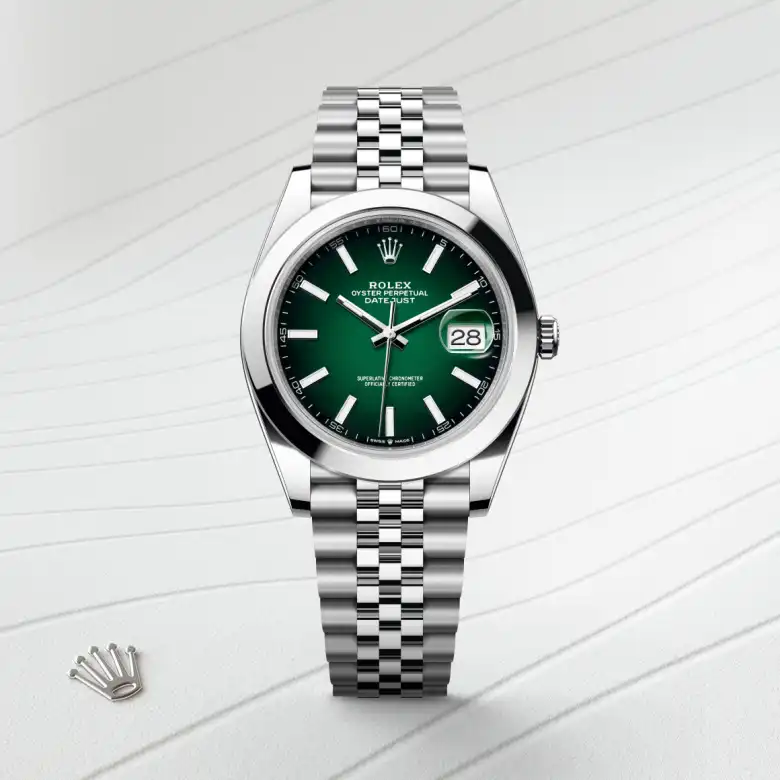 Rolex Datejust in Edelstahl Oystersteel, Frontansicht