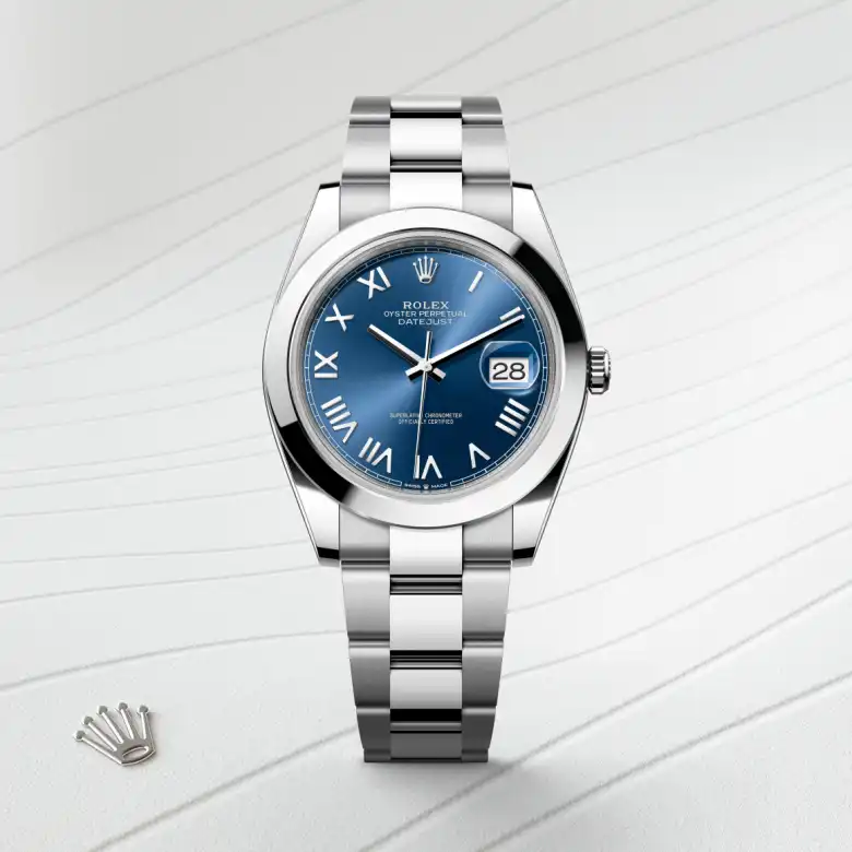Rolex Datejust in Edelstahl Oystersteel, Frontansicht