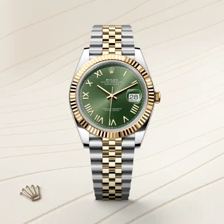 Rolex Datejust in Rolesor gelb (Kombination aus Edelstahl Oystersteel und Gelbgold), Frontansicht
