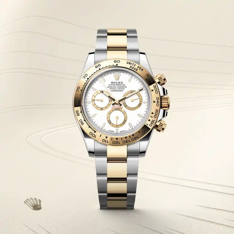 Rolex Cosmograph Daytona in Rolesor gelb (Kombination aus Edelstahl Oystersteel und Gelbgold), Frontansicht