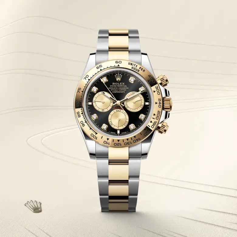 Rolex Cosmograph Daytona in Rolesor gelb (Kombination aus Edelstahl Oystersteel und Gelbgold), Frontansicht