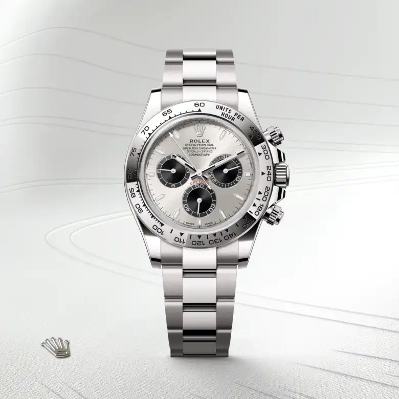 Rolex Cosmograph Daytona in 18 Karat Weißgold, Frontansicht