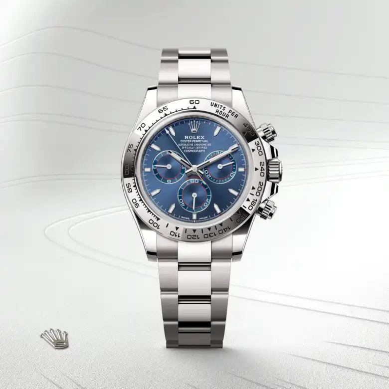 Rolex Cosmograph Daytona in 18 Karat Weißgold, Frontansicht