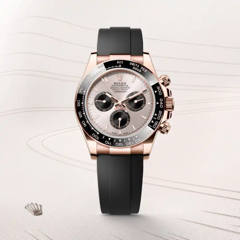 Rolex Cosmograph Daytona in 18 Karat Everose-Gold, Frontansicht
