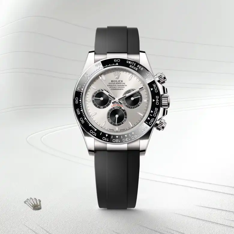 Rolex Cosmograph Daytona in 18 Karat Weißgold, Frontansicht