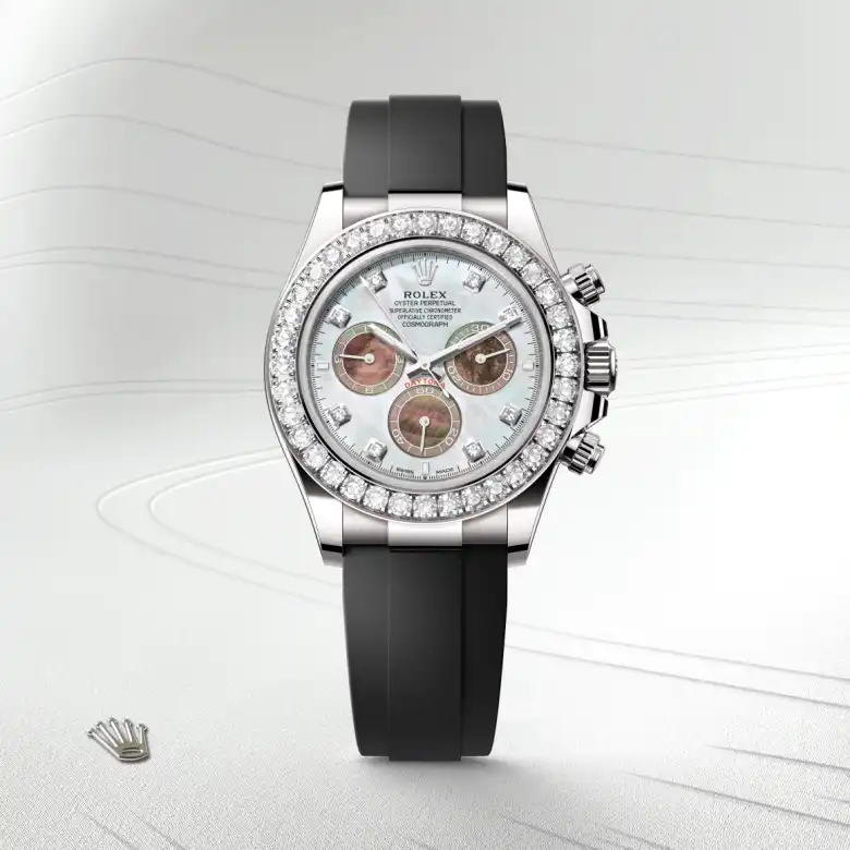 Rolex Cosmograph Daytona in 18 Karat Weißgold, Frontansicht