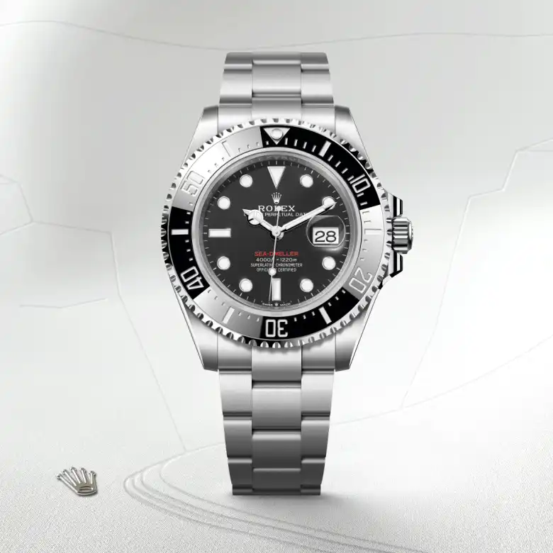 Rolex Sea-Dweller in Edelstahl Oystersteel, Frontansicht