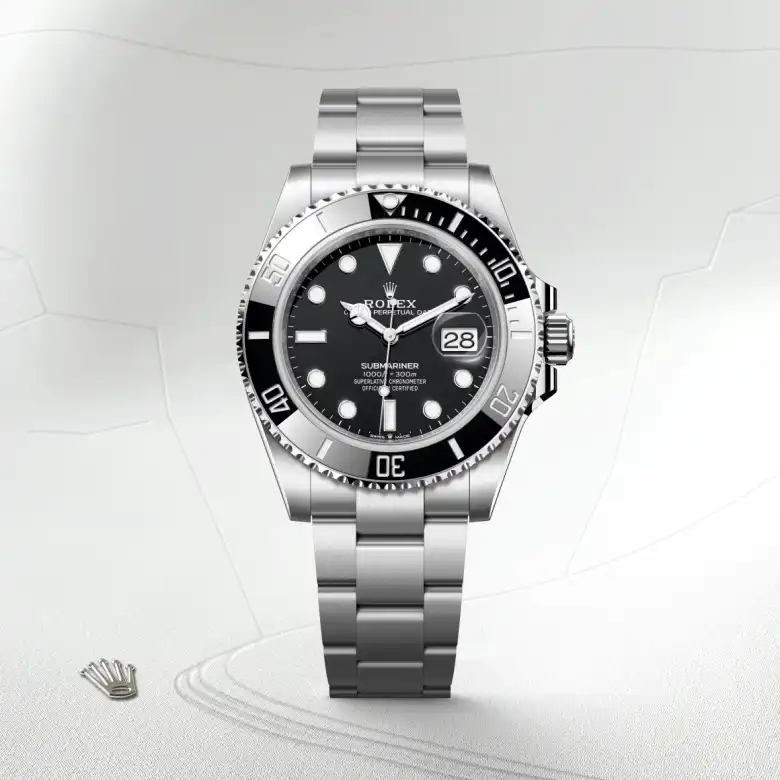 Rolex Submariner in Edelstahl Oystersteel, Frontansicht