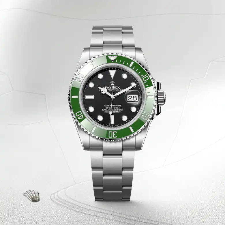 Rolex Submariner in Edelstahl Oystersteel, Frontansicht