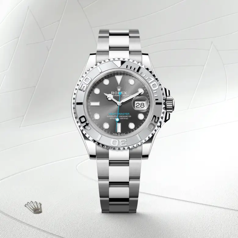 Rolex Yacht-Master in Rolesium (Kombination aus Edelstahl Oystersteel und Platin), Frontansicht