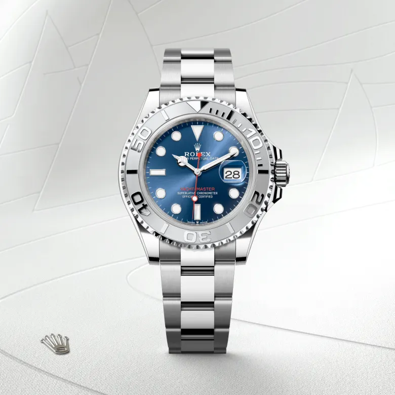 Rolex Yacht-Master in Rolesium (Kombination aus Edelstahl Oystersteel und Platin), Frontansicht