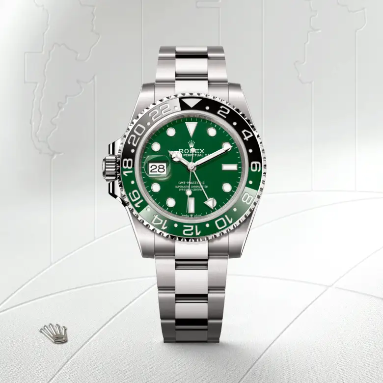 Rolex GMT-Master II in 18 Karat Weißgold, Frontansicht