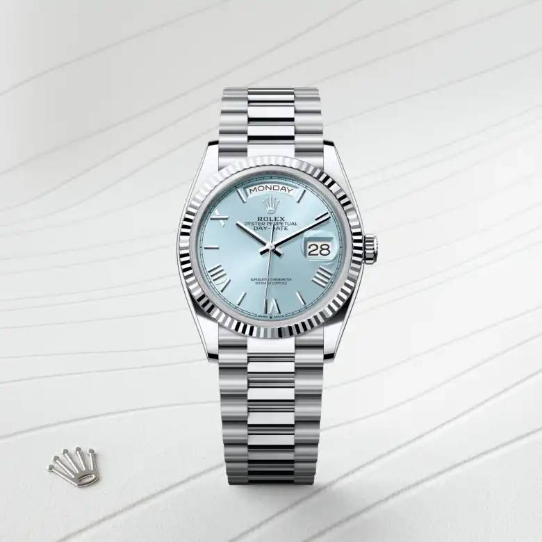 Rolex Day-Date in Platin, Frontansicht