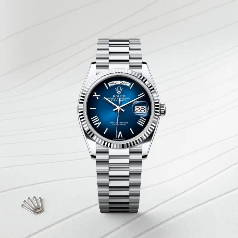 Rolex Day-Date in Platin, Frontansicht