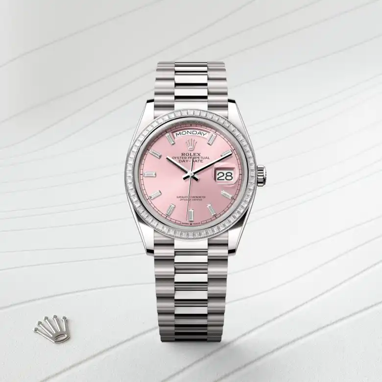 Rolex Day-Date in 18 Karat Weißgold, Frontansicht
