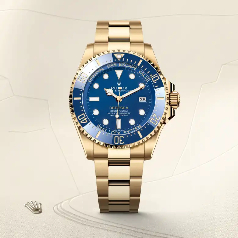 Rolex Deepsea in 18 Karat Gelbgold, Frontansicht