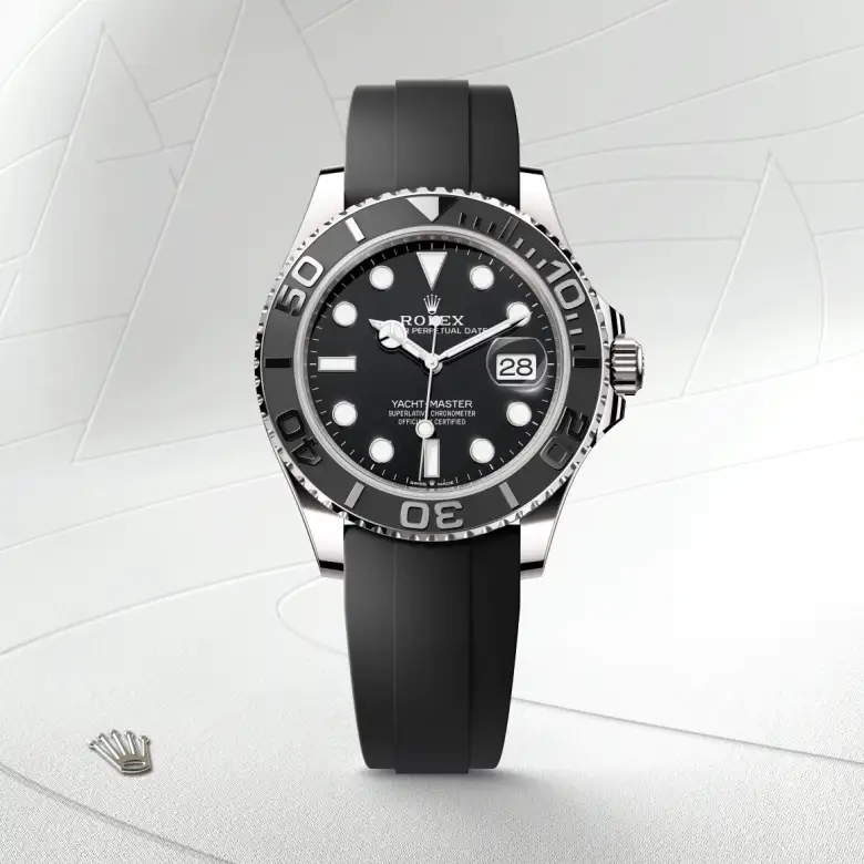 Rolex Yacht-Master in 18 Karat Weißgold, Frontansicht